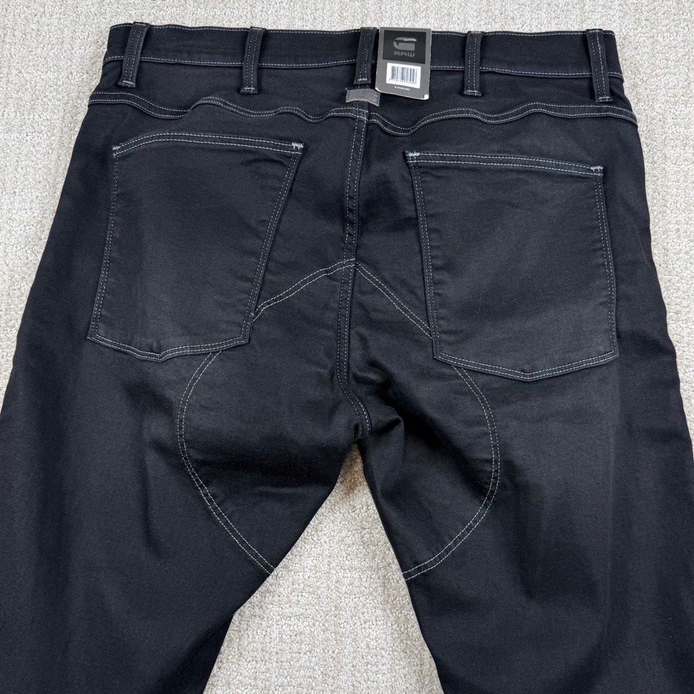 NEW G-Star Raw Men 36x36 (Fits 34x36) Black 5620 3D Zip Knee Skinny Elwood Jeans - Picture 4 of 13